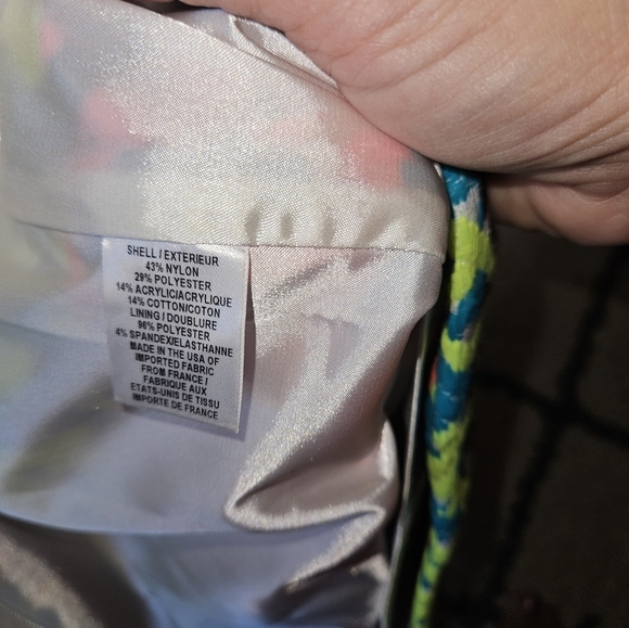 Milly bright colored v neck textured mini dress with contrasting zipper size 6 - Picture 6 of 7